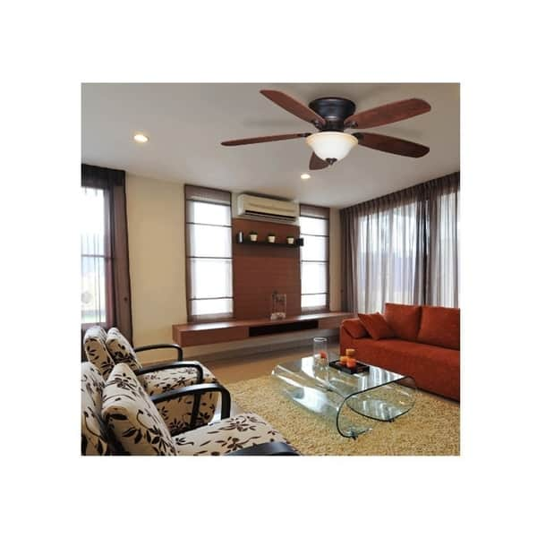 Shop Harbor Breeze Ceiling Fan 52 In Oil Rubbed Bronze Flush