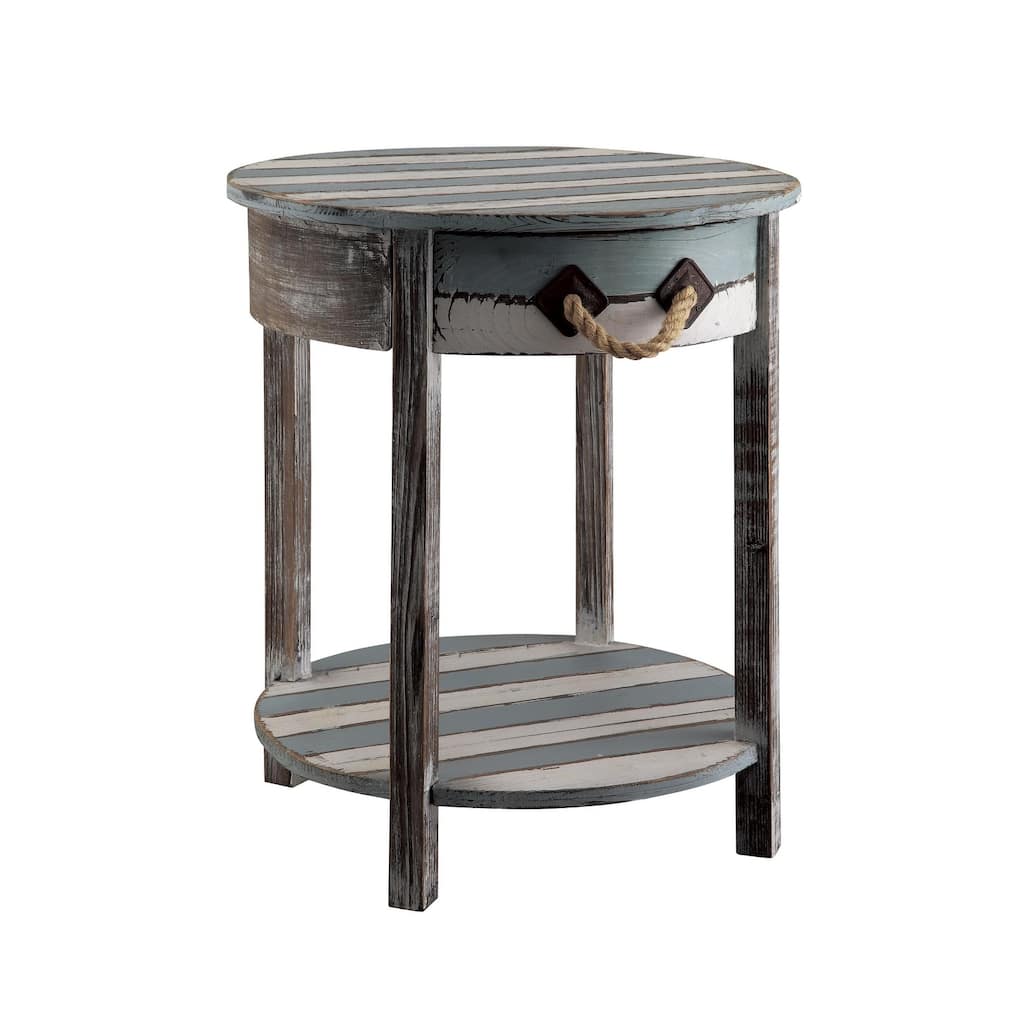 Nantucket Weathered Wood 1-drawer Accent Table