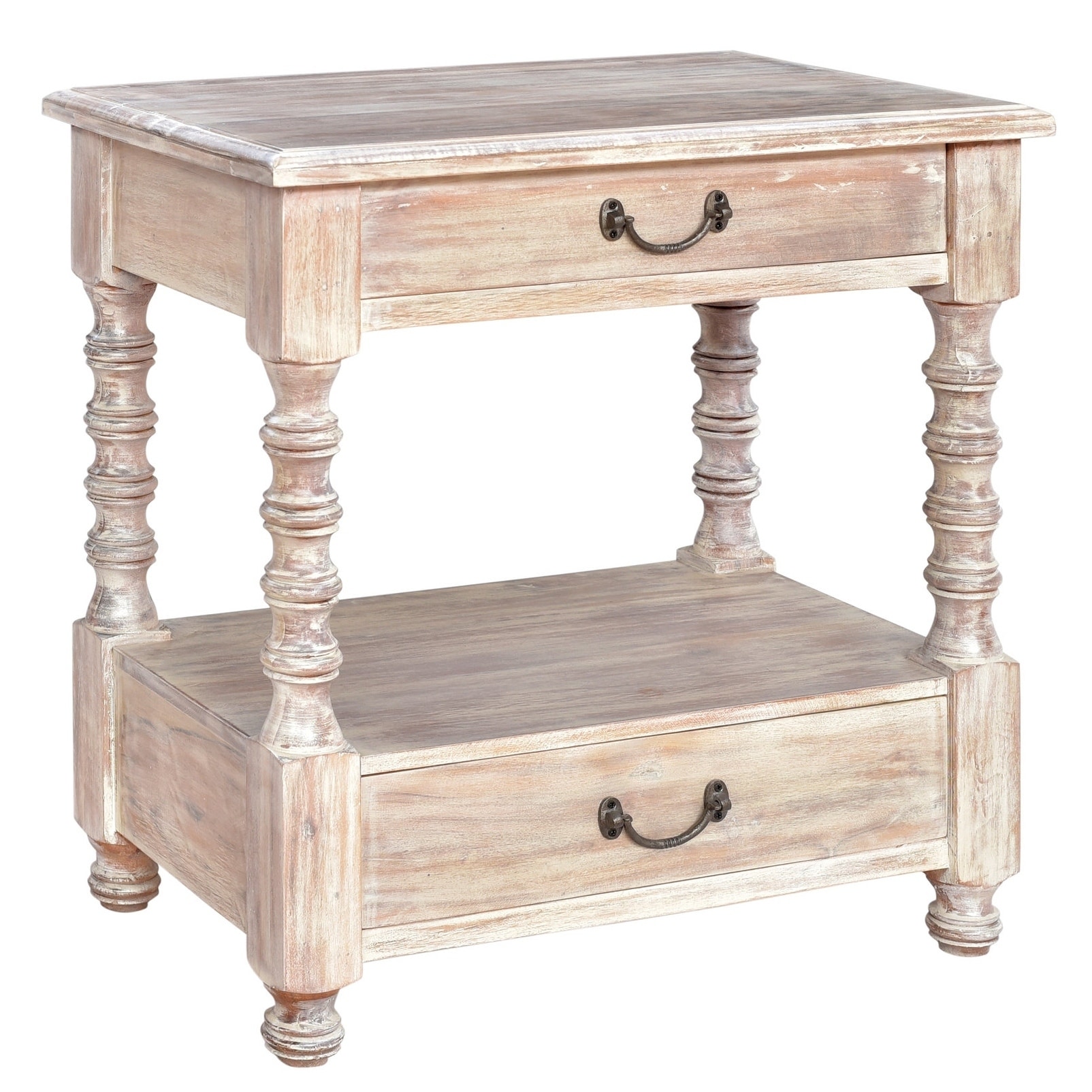 Shop Bengal Manor Mango Wood 2 Drawer Small Console Table Free