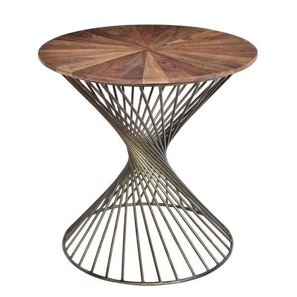 Bengal Manor Twist Metal Round Accent Table Free Shipping Bengal Manor Twist Metal Round Accent Table