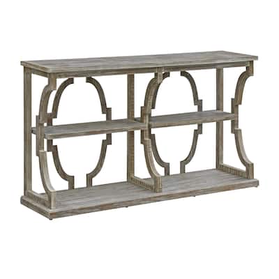 Stockton Chestnut Wash 3-tier Open Console Table