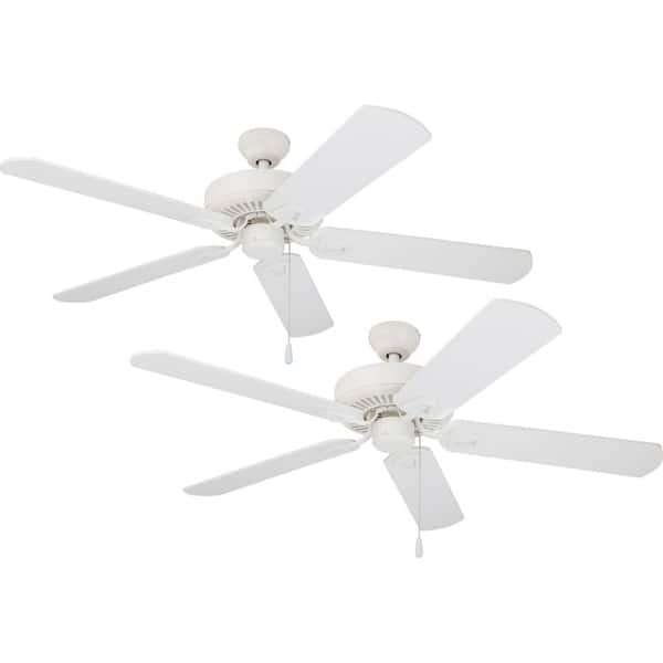 Shop Ceiling Fan 52 Contractor Series 2 Pack White Light Oak