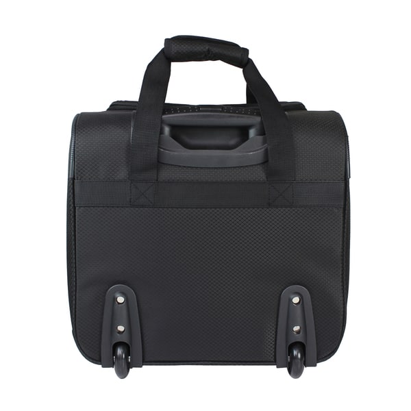 Deluxe Lightweight 15Inch Underseat Rolling CarryOn Tote Bag Bed