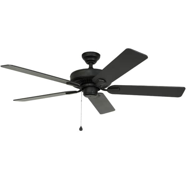 Shop Harbor Breeze Ceiling Fan 52 In Black Indoor Outdoor Downrod