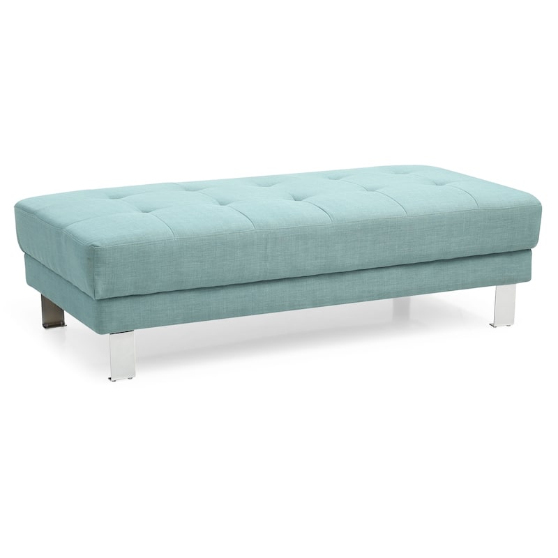 Twill Oversized Ottoman - Teal