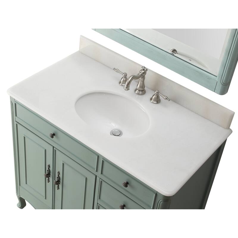 38" Benton Collection Fayetteville Vintage Blue Bathroom Vanity