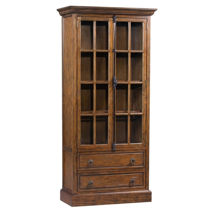 Shop Hawthorne Estate Glass 2 Drawer 2 Door Curio Cabinet