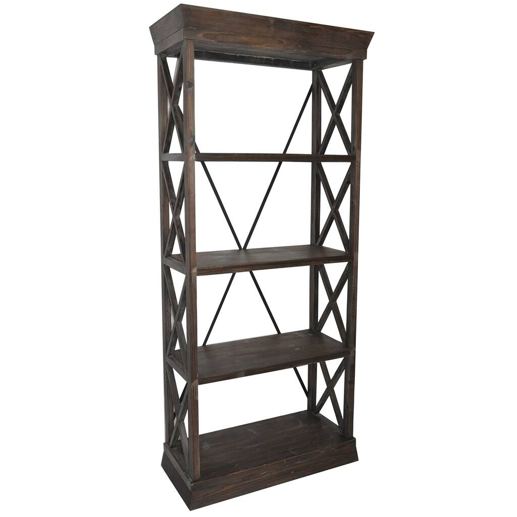 Grand Junction Brown Mango Wood Bookcase