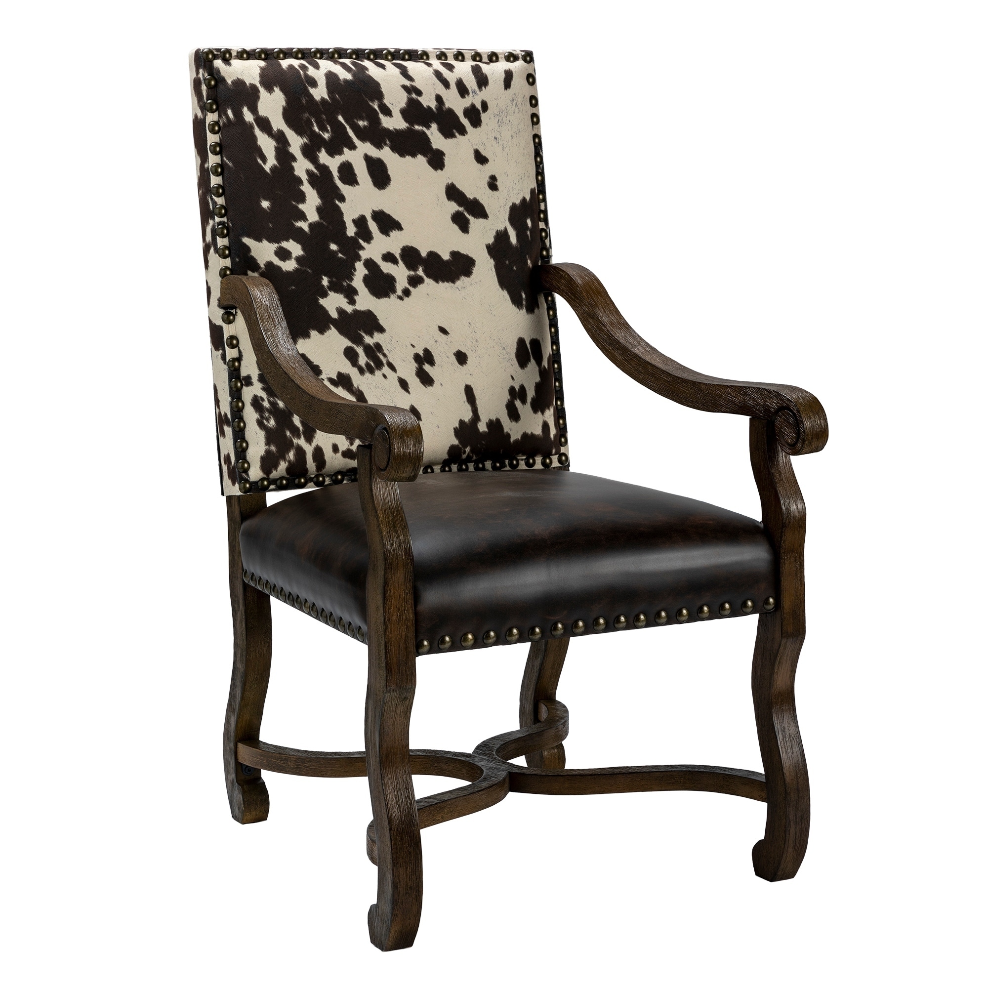 Shop Mesquite Ranch Bonded Leather And Faux Cowhide Accent Chair