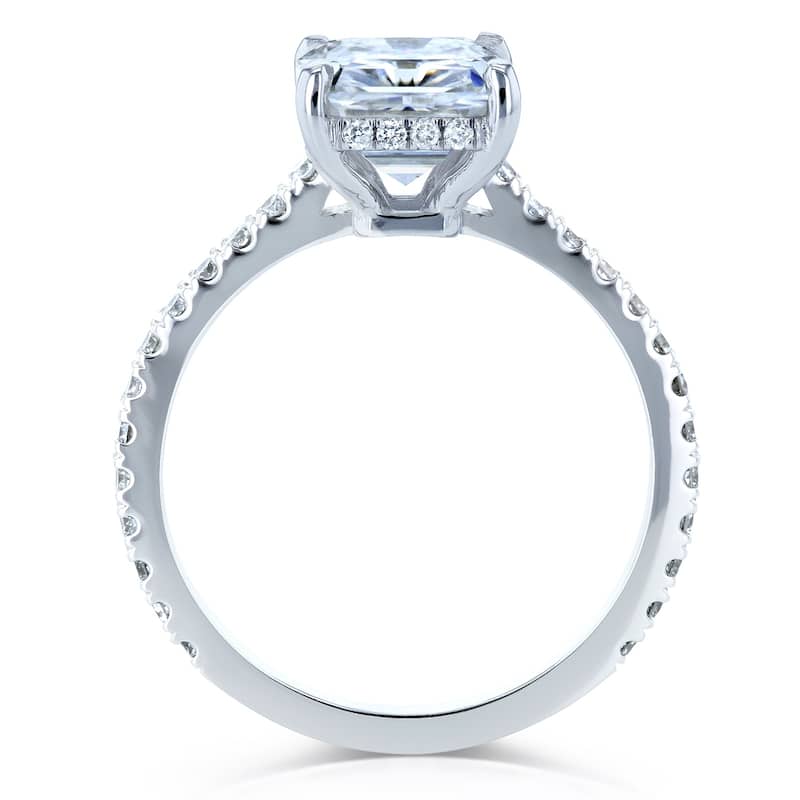 Annello by Kobelli 14k Gold 3 1/10ct TGW Radiant-cut Moissanite and Diamond Engagement Ring (DEF/VS, GH/I)