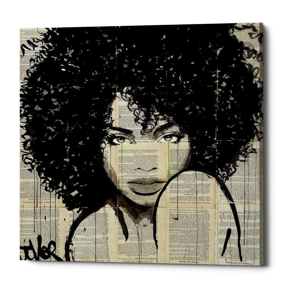 Epic Graffiti "Angel" by Loui Jover, Giclee Canvas Wall Art, 12"x12"