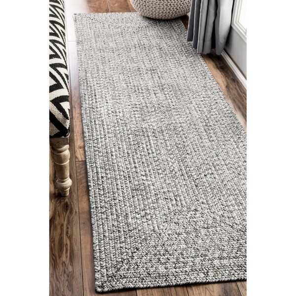 Oliver James Rowan Handmade Grey Braided Runner Rug 2 6 X Oliver James Rowan Handmade Grey Braided Runner Rug 2 X27 6