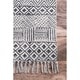 preview thumbnail 3 of 10, Nuloom Handmade Cotton Diamond Chain Fringe Area Rug