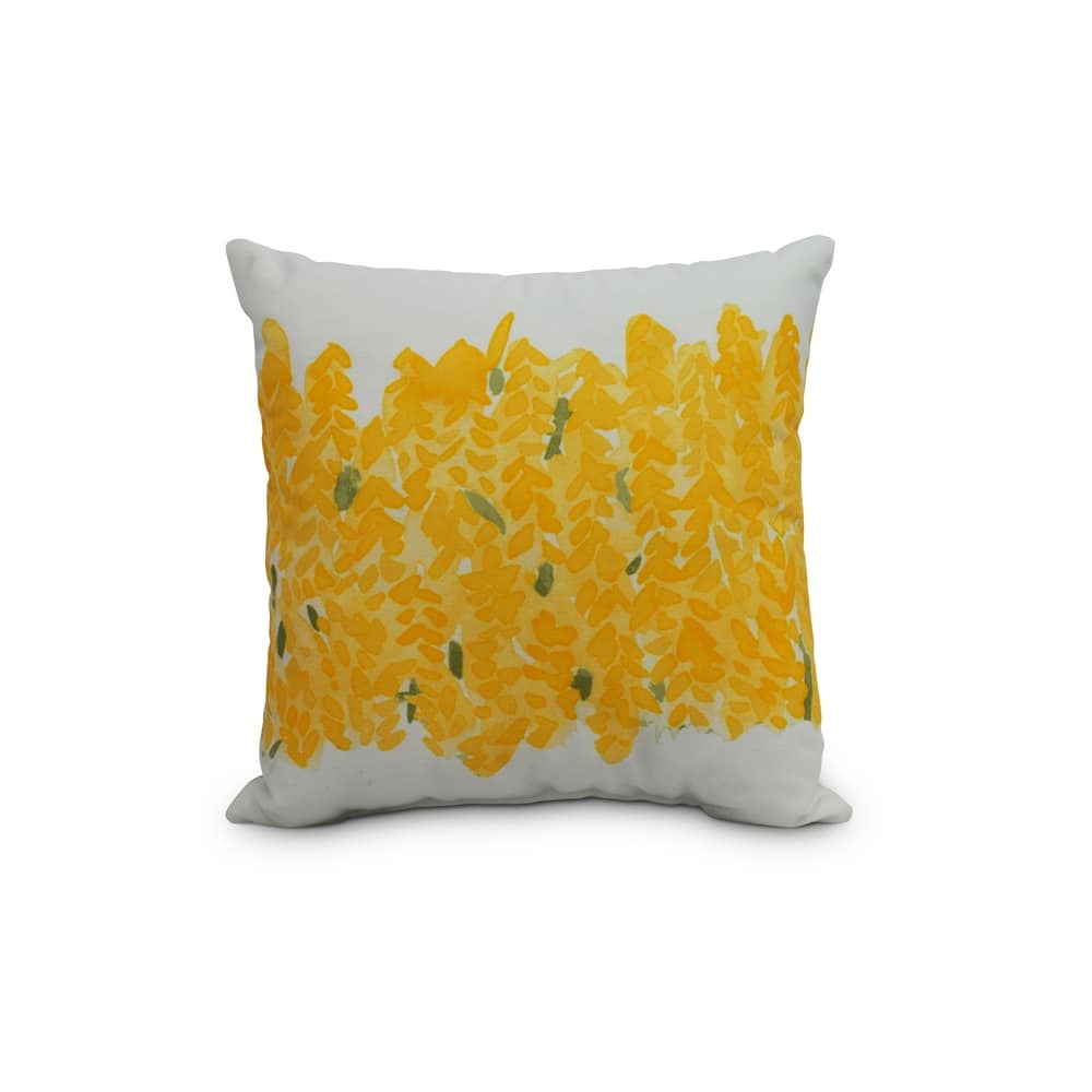 Flower Bell Bunch 16 inch Decorative Floral Throw Pillow