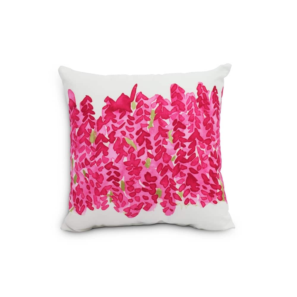 Flower Bell Bunch 16 inch Decorative Floral Throw Pillow