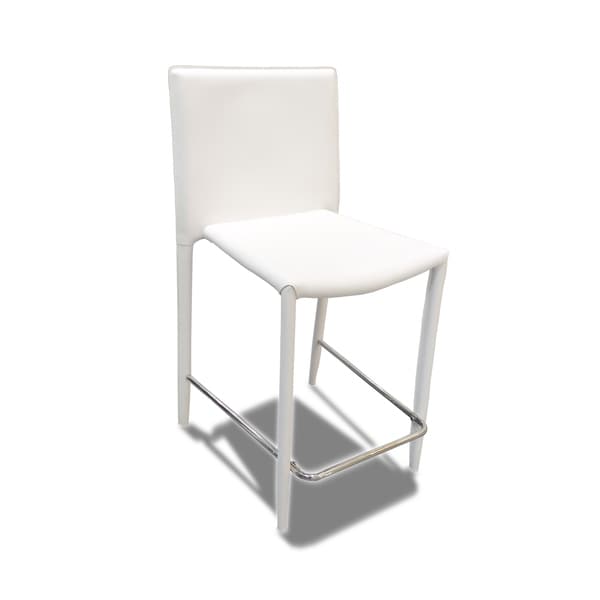Global Furniture Contemporary High Back White Barstool With Global Furniture Contemporary High Back White Barstool With Metal Foot Support Free Shipping Today 20707656