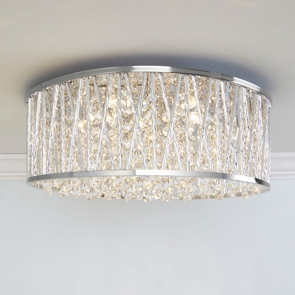 Shop Collins Laser Cut Aluminum And Crystal Led Ceiling Light On