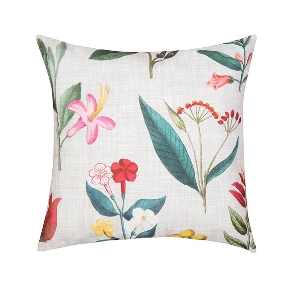 Botanical Printed 18 Inch Accent Pillow