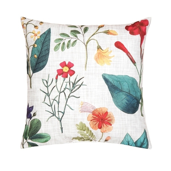 Botanical Printed 18 Inch Accent Pillow