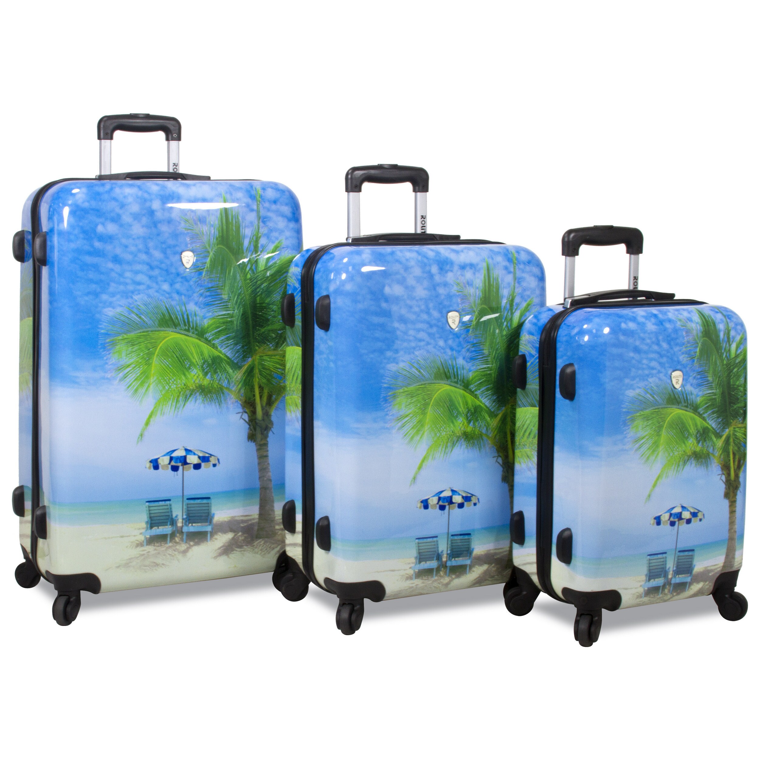 palm tree hard suitcase