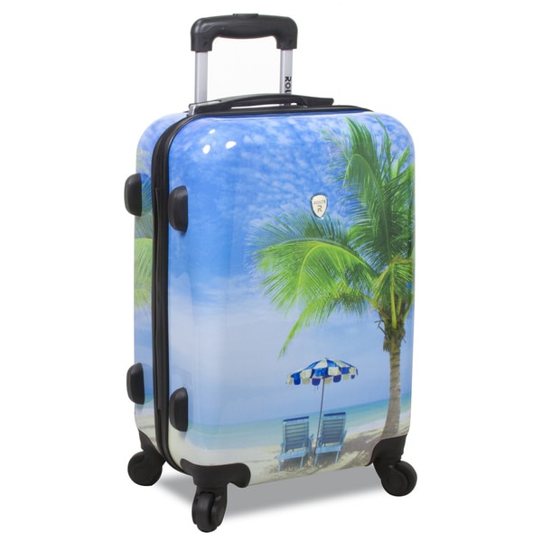 palm tree hard suitcase