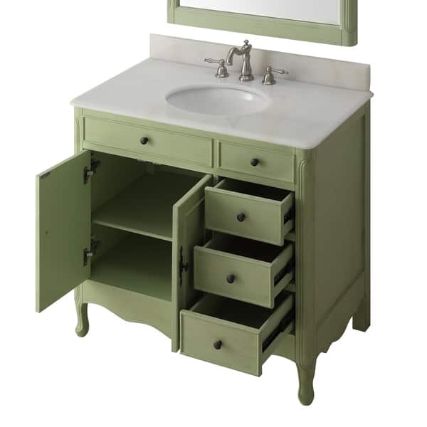 38" Benton Collection Fayetteville Distressed Green Bath Vanity On Sale Bed Bath & Beyond