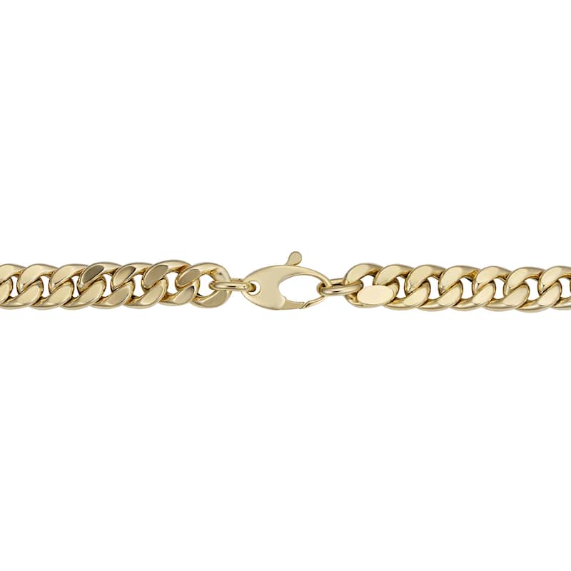 Fremada Italian 14k Yellow Gold Curb Link Bracelet (6.2 millimeters wide x 7.5 inches long)