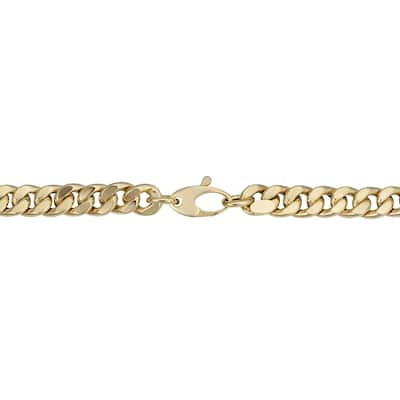 Fremada Italian 14k Yellow Gold Curb Link Bracelet (6.2 millimeters wide x 7.5 inches long)