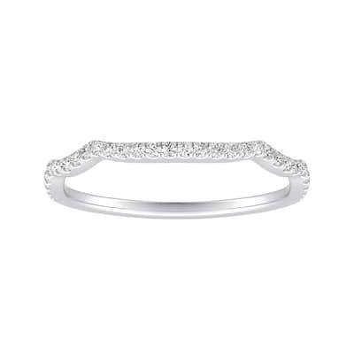 Auriya 1/8ctw Contoured Diamond Wedding Band Platinum