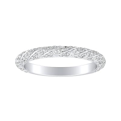 Auriya 18k Gold 1/2ctw Vintage Diamond Wedding Band