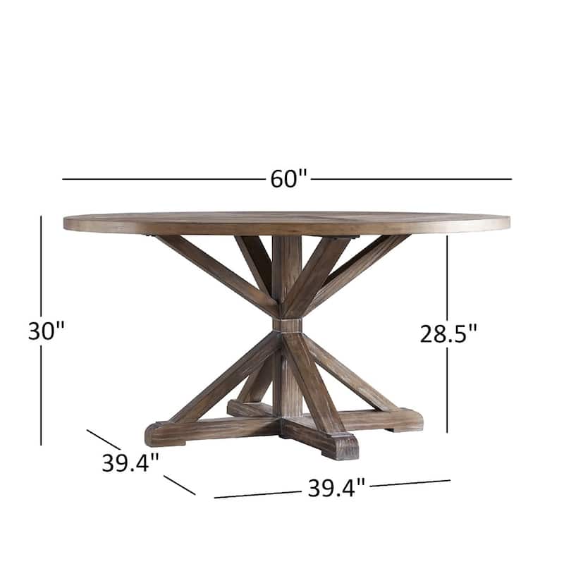 Deana Round Dining Set with Rectangular Back Chairs by iNSPIRE Q Artisan