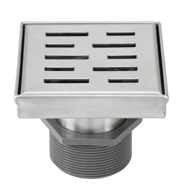 Decorative Shower Drains  4-INCH SQUARE GRID SHOWER DRAIN