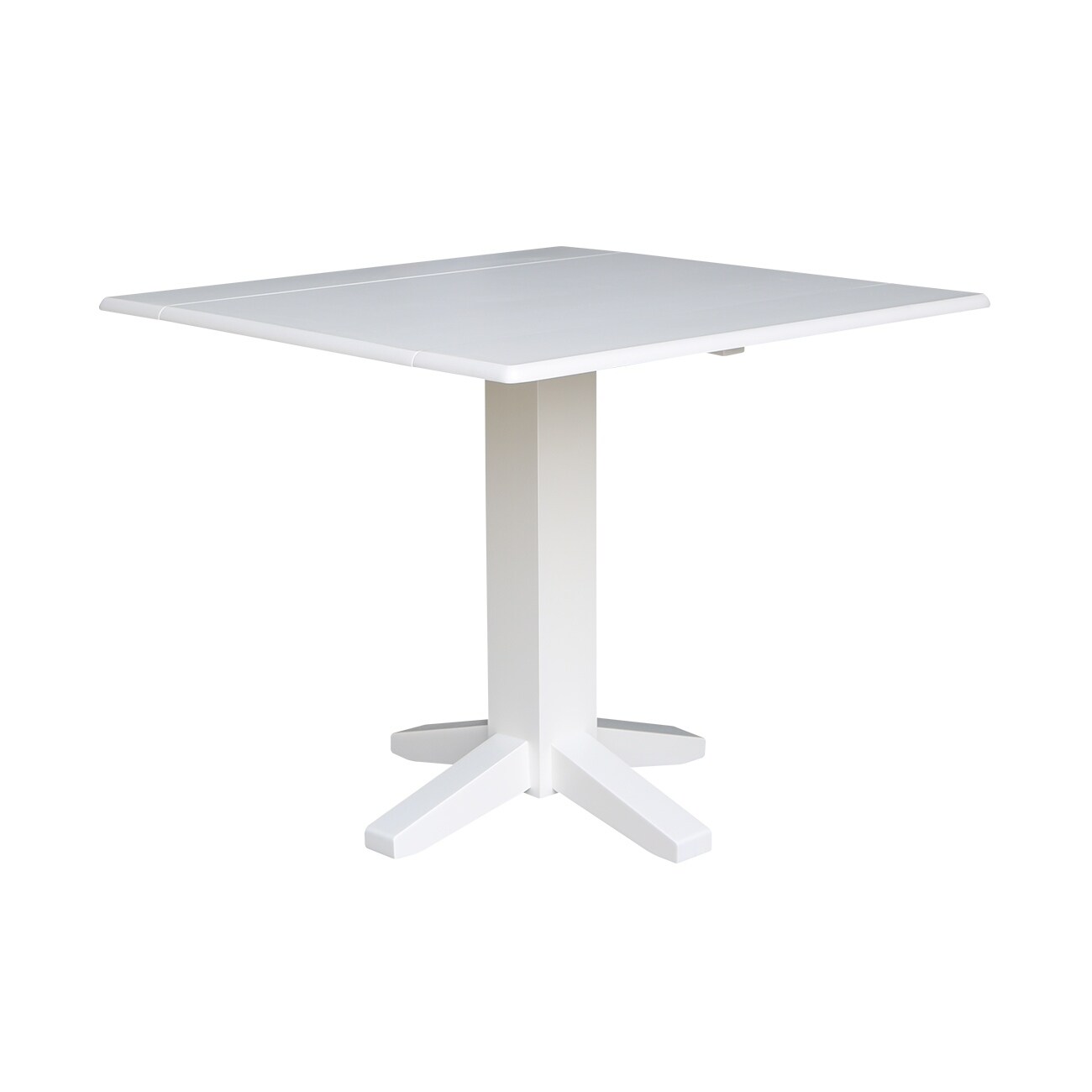 Square Dual Drop Leaf Dining Table In White Square Dual Drop Leaf Dining Table