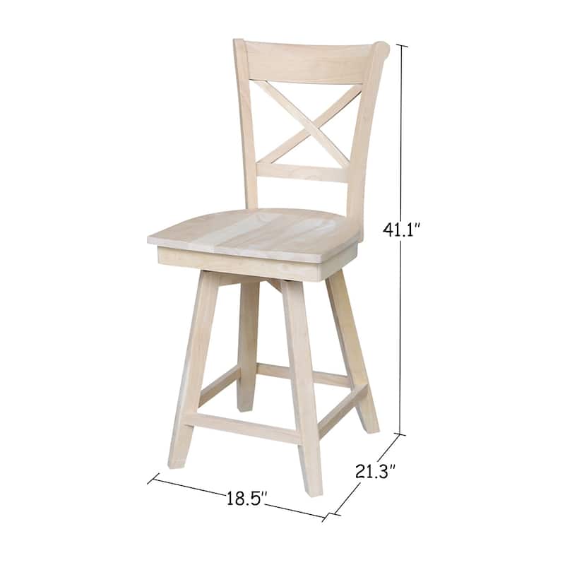 Charlotte Stool with Swivel Seat - Unfinished