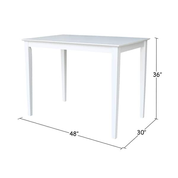 Solid Wood 30 x 48 inch Table in White - Bed Bath & Beyond - 20709621