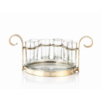 "Fiesta" 6-Shot Tequila Set, Gold