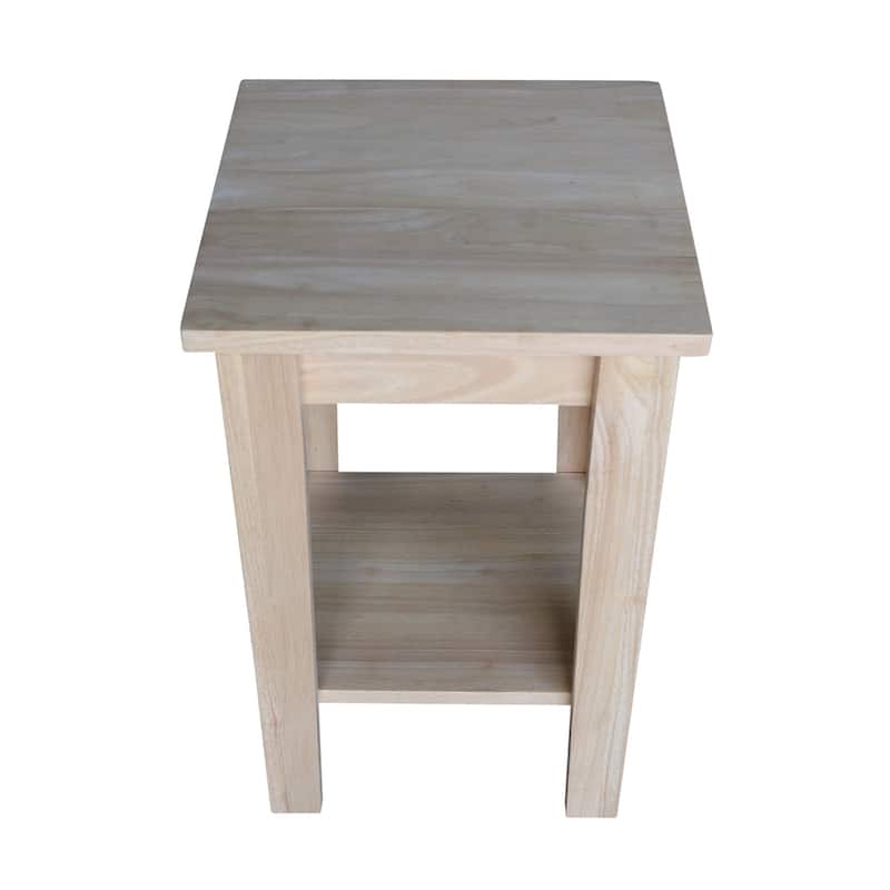 Unfinished Solid Wood Shaker Plant Stand