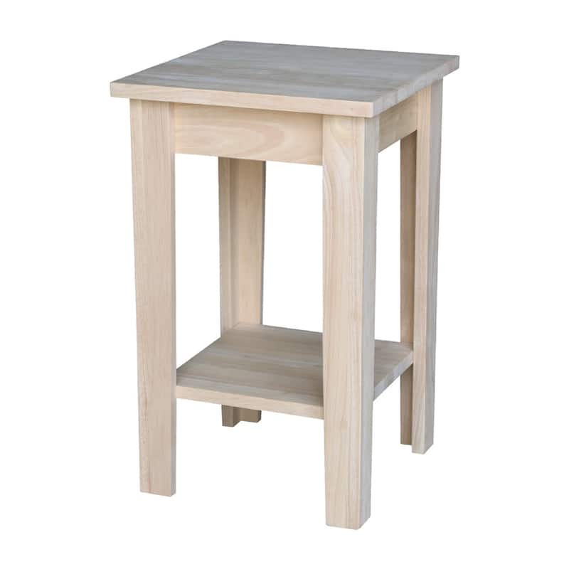 Unfinished Solid Wood Shaker Plant Stand