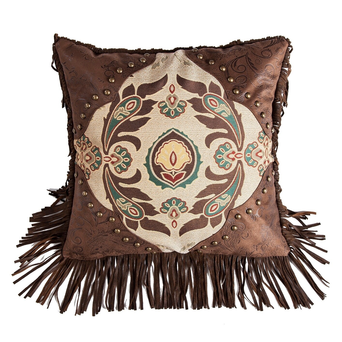 Shop Hiend Accents Western Style Pillow With Concho Detail 17 X17