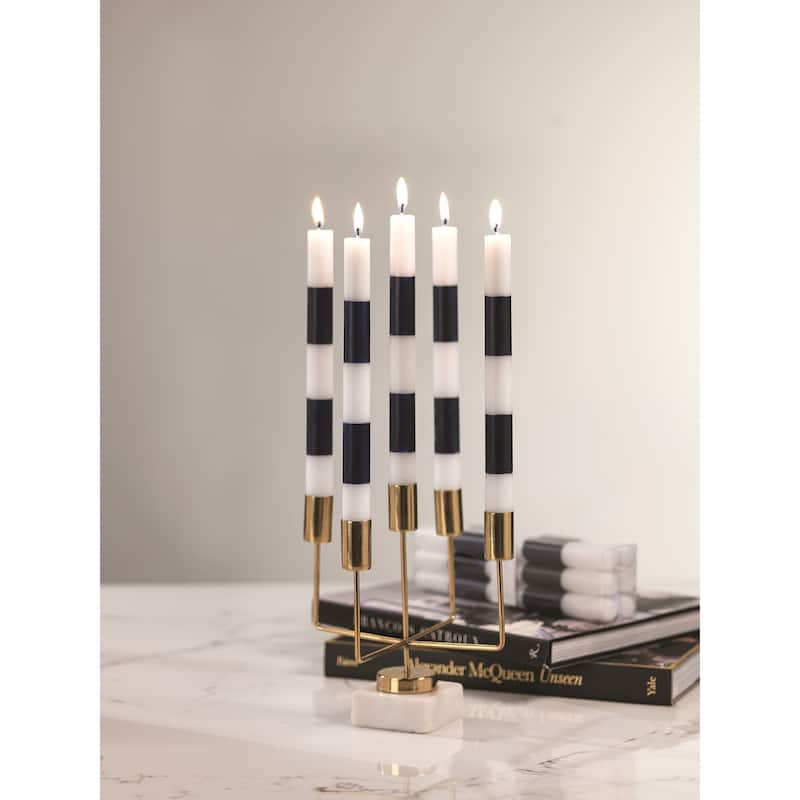 "Modern & Festive" Formal Candle Set, Blue (Set of 12)