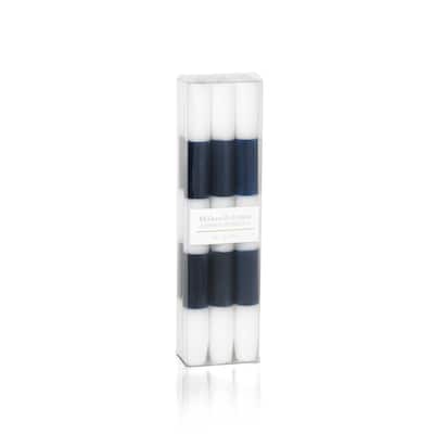 "Modern & Festive" Formal Candle Set, Blue (Set of 12)