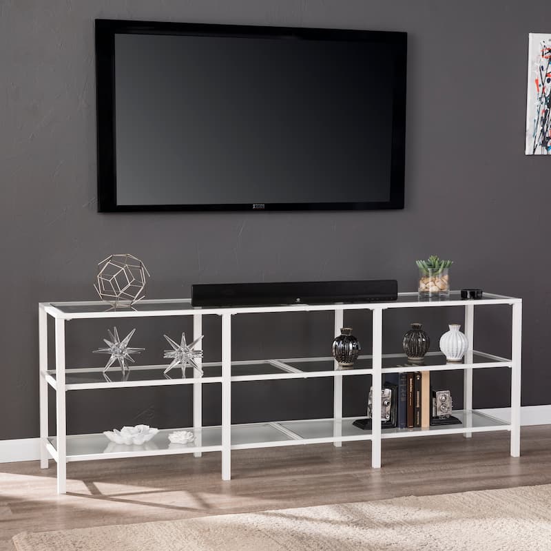 SEI Furniture Liberty Metal and Glass Media TV Stand for TV's up to 68"