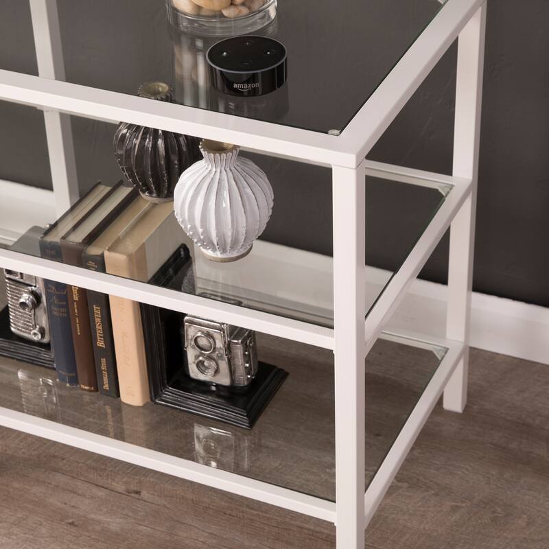 SEI Furniture Liberty Metal and Glass Media TV Stand for TV's up to 68"