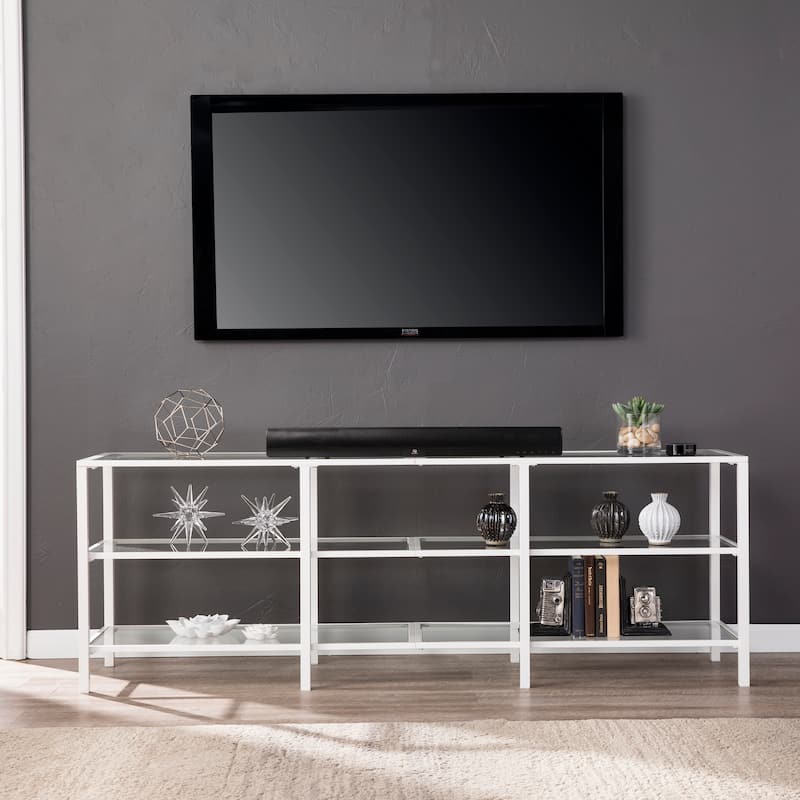 SEI Furniture Liberty Metal and Glass Media TV Stand for TV's up to 68"