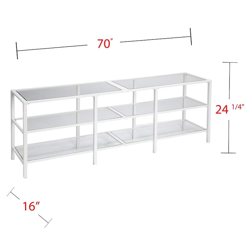 SEI Furniture Liberty Metal and Glass Media TV Stand for TV's up to 68"