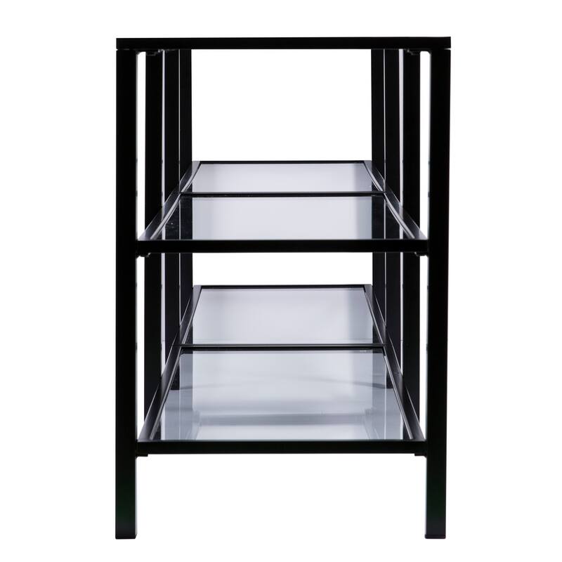 SEI Furniture Liberty Metal and Glass Media TV Stand for TV's up to 68"