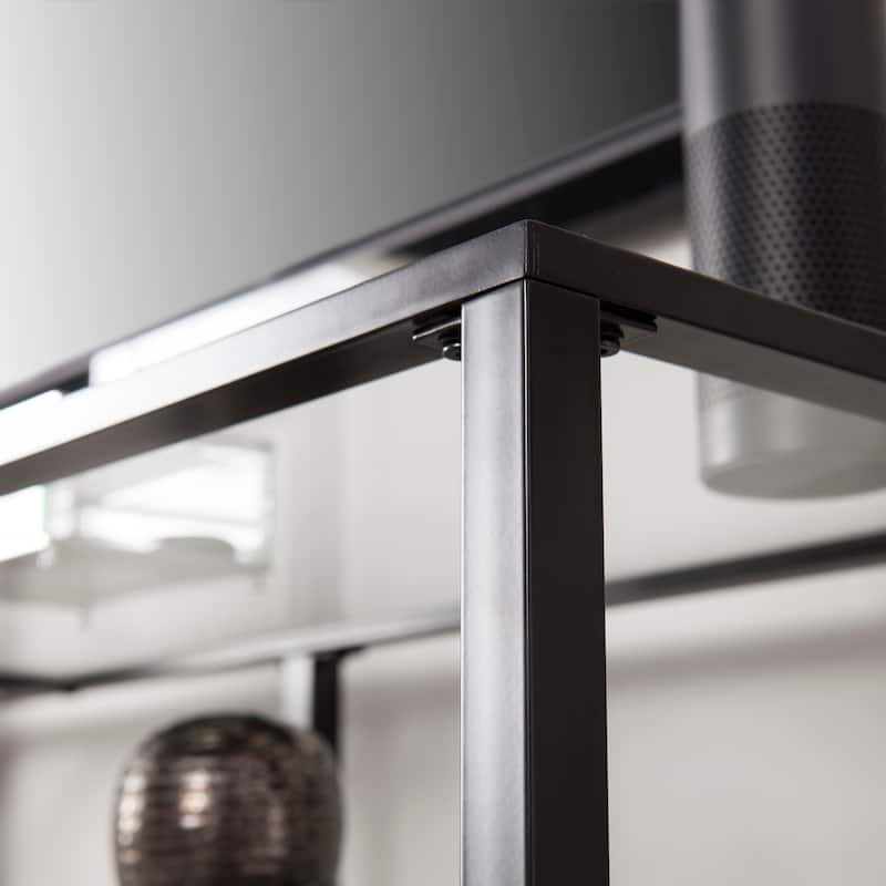 SEI Furniture Liberty Metal and Glass Media TV Stand for TV's up to 68"