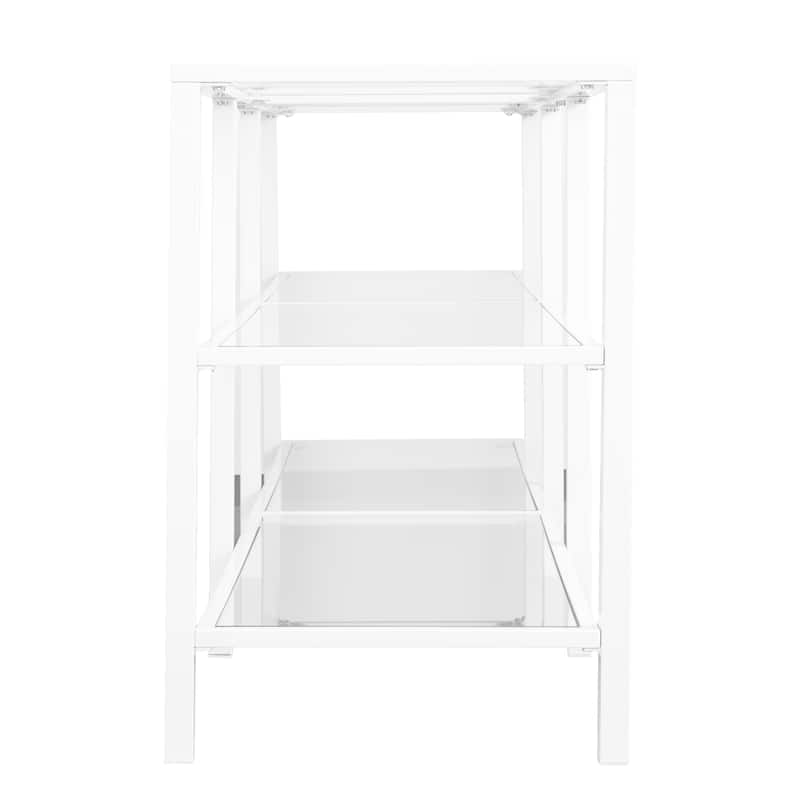 SEI Furniture Liberty Metal and Glass Media TV Stand for TV's up to 68"