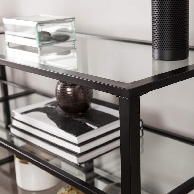SEI Furniture Liberty Metal and Glass Media TV Stand for TV's up to 68"