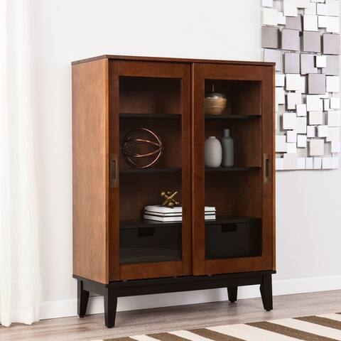 Holly & Martin Zhang Display Cabinet - Dark Tobacco w/ Black